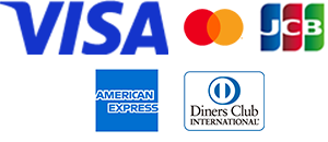 使用可能クレジットカード,Visa,Master,JCB,Amex,Diners